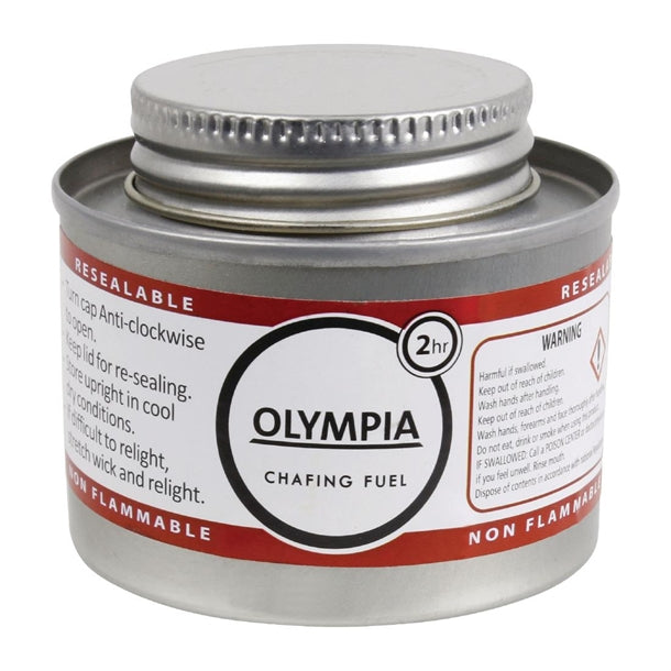 Olympia Gel Buffet Chafing Dish Fuel Liquid  Can with Wick Resealable 2 Hours CB733-02 / OLGEL2 (Parcel Rate)