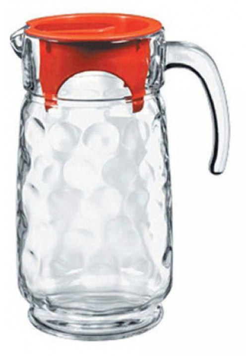 PB Space Glass Water Drinking Jug with Red Lid 1.65L 43674 (Parcel Plus Rate)