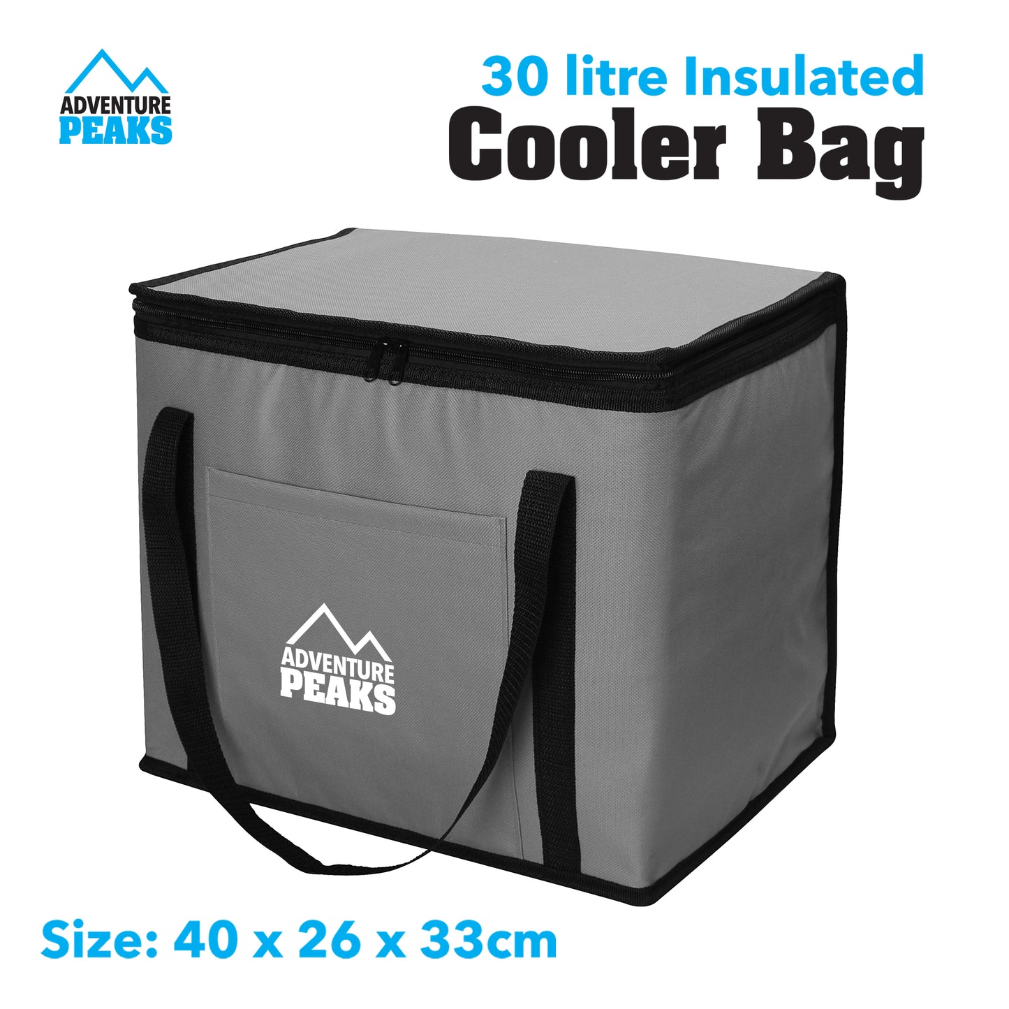 Cooler Bag 30L 40 x 26 x 33 cm Grey 6633 (Parcel Rate)