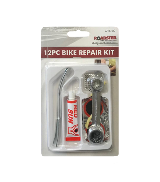 Bicycle Bike Wheel Tyre Puncture Repair Kit 12 Pieces 68032C (Parcel Rate)