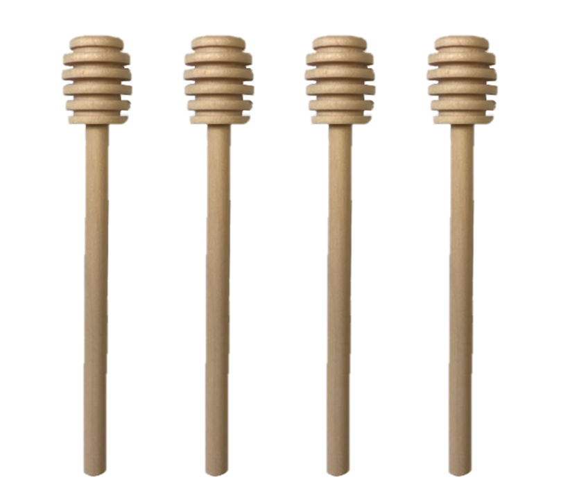 Wooden Honey Dripping Spoon 15 x 2.3 cm Pack of 4 7204 (Parcel Rate)