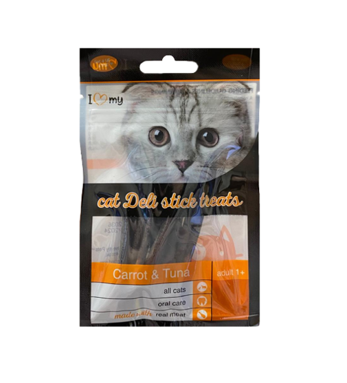 Pet Cat Treats Deli Sticks Carrot & Tuna 25g Expiry Date: 20/12/2024 74369 (Parcel Rate)