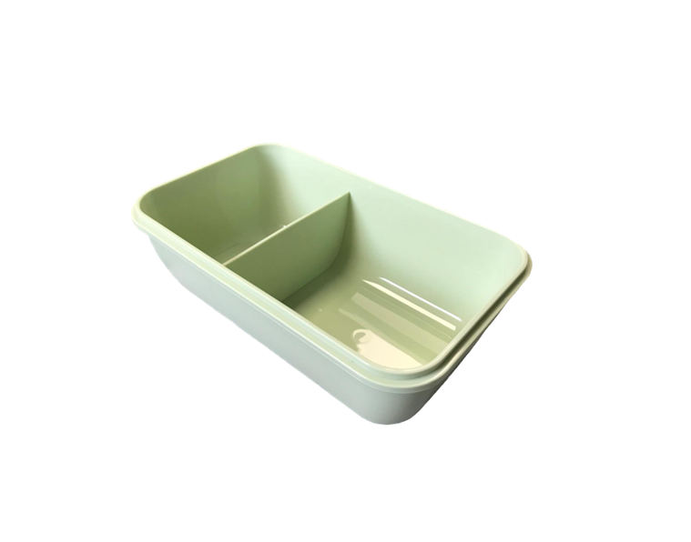 Plastic Lunch Box with Spoon 20 x 12 x 8 cm Assorted Colours 7815 (Parcel Rate)