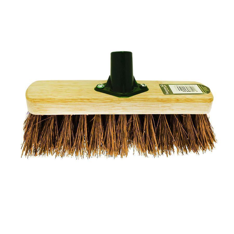 9" Hard Bassine Garden Wooden Broom Brush Head SK28395 (Parcel Rate)