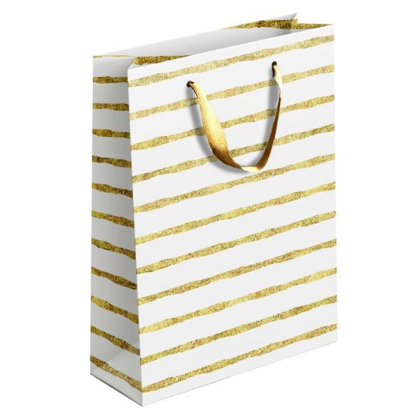 Gold / Silver Patterned Paper Gift Bag Extra Large Assorted Designs P1912 (Parcel Rate)