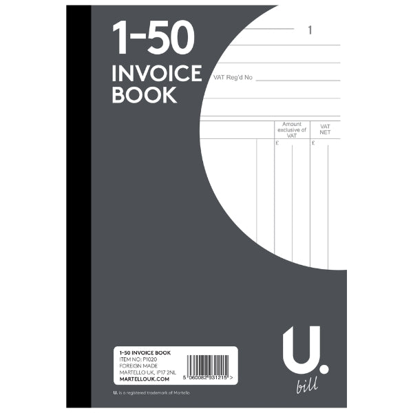 Invoice Book 1-70 20.4 x 12.5 x 0.9cm P1020MP (Large Letter Rate)