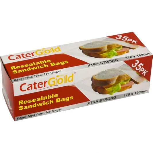 CaterGold Sandwich Seal Bags 170 x 190mm Pack of 35 ST81714 (Parcel Rate)