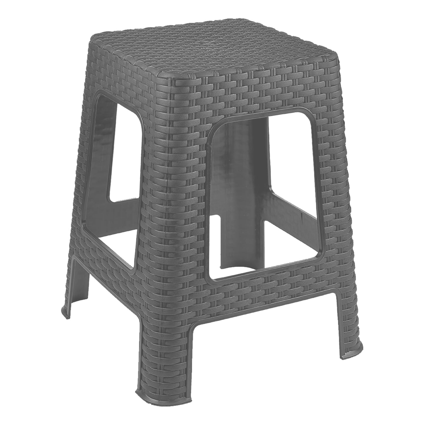 Tuffex Plastic Rattan Stool 28 x 28 x 45 cm Assorted Colours 10159 (Parcel Rate)