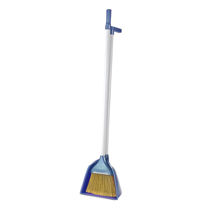 Plastic Long Handle Dustpan and Brush Set Assorted Colours ZP129 A (Big Parcel)