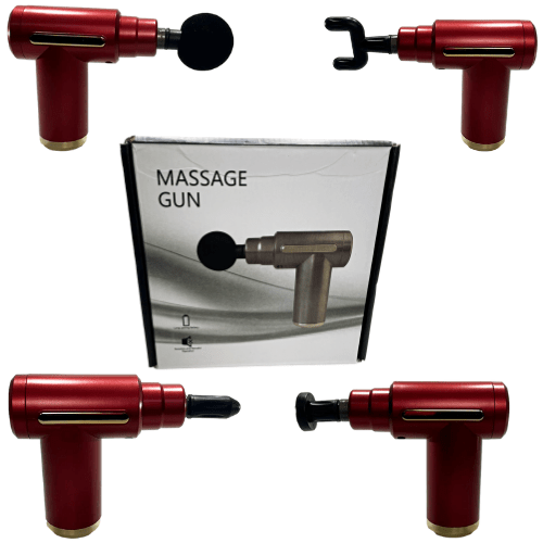 Rechargeable Massage Gun with4 Different Heads Assorted Colours 6704 (Parcel Rate)