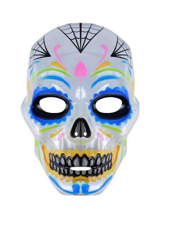 Day Of The Dead Face Mask Ideal Accessory Halloween Costume Plastic V21158 (Parcel Rate)