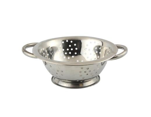 Stainless Steel Kitchen Colander 2 Handle Drainer Strainer Colander 16 ...