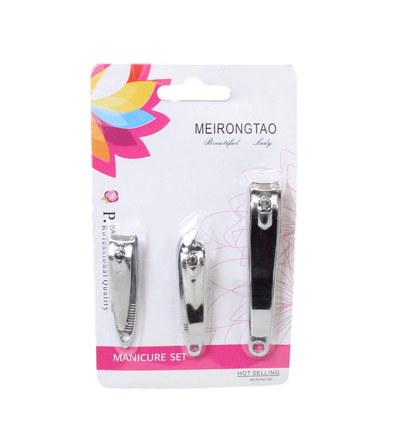 Manicure Nail Clipper Cutter Set of 3 Assorted Sizes 6010 (Large Letter Rate)