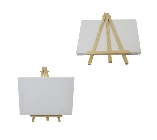 Mini White Painting Canvas with Stand 18 x 13 cm 6074 (Parcel Rate)