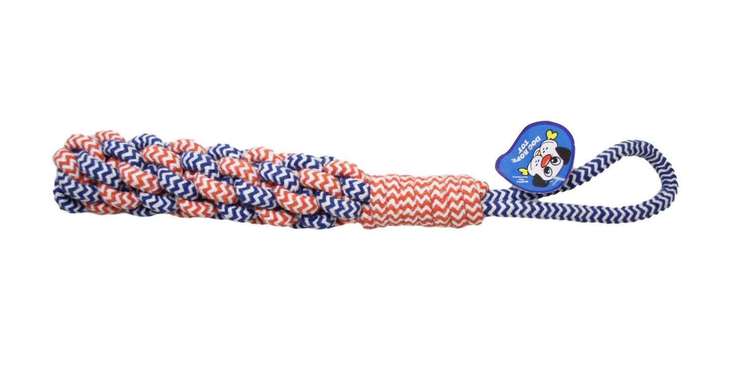 Pet Dog Knotted Rope Toy 39 x 5 cm Assorted Colours 6549 A  (Parcel Rate)