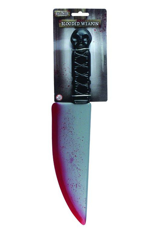 Halloween Fancy Dress Plastic Blooded Knife Accessory 38 cm V57021 (Parcel Rate)