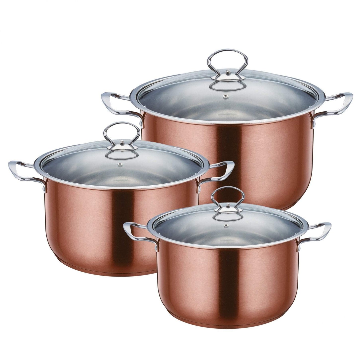 SQ Professional Stainless Steel Gems Range Axinite 3 Pcs Stock Pot P96835 (Big Parcel Rate)