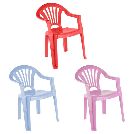 Children's Plastic Chair W 35.5cm x D 34cm x H 50.5cm Assorted Colours 8301 / 9101 A (Big Parcel Rate)