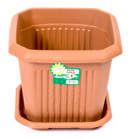 Square Flower Plant Pot Set Number 1  H2466 (Parcel Rate)