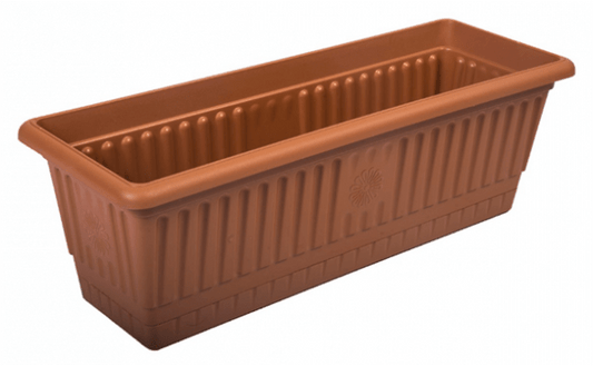 Balcony Flower Pot Container Medium Plastic 17 x 50cm H3494 (Parcel Rate)