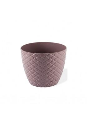 Diamond Cut Round Plant Pot No 2 Assorted Colours KRS202 (Parcel Rate)