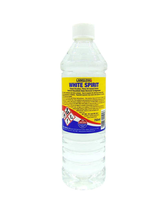 Langlow White Spirit Brush Cleaner Paint Thinning 750 ml  001046 (Parcel Rate)