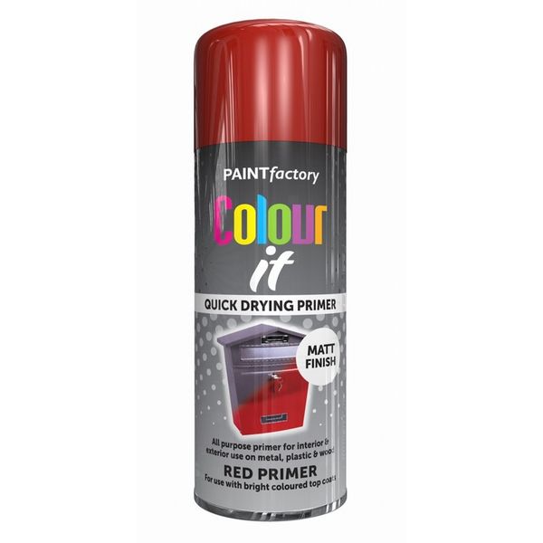 Paint Factory Colour It Red Primer Matt Finish 400ml 2690 (Parcel Rate)