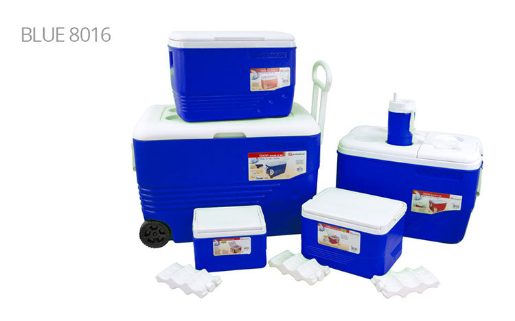 Ice Chest Cooler Box Set of 6 Piece Blue 1.25L / 6L / 14L / 31L / 60L 80163508B (Big Parcel)