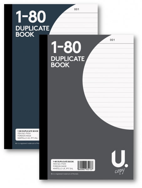 Duplicate Invoice Book Numbers Letters Shop Receipt 1-80 Pages P1019 A (Large Letter Rate)