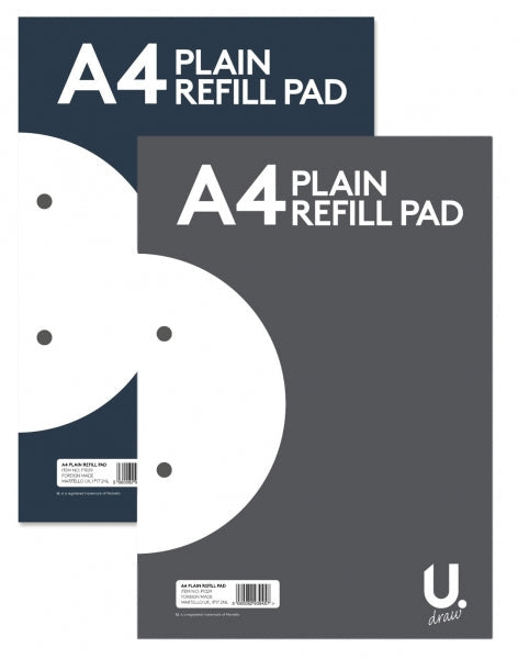 A4 Plain Refill Pad 29.7 x 21 x 0.5 cm P1029 (Parcel Rate)