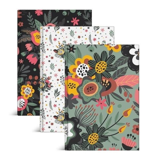 Floral A4 Hardback Notebook School Assorted Designs P1066 (Parcel Rate)