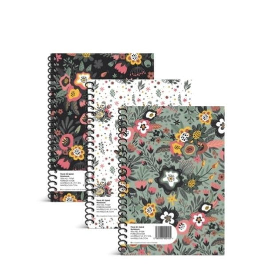 Floral A5 Spiral Notebook School Assorted Designs P1069 A  (Parcel Rate)