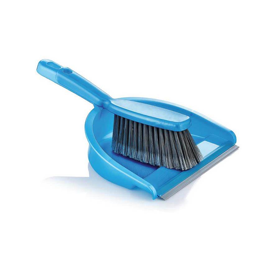 Household Kitchen Plastic Brush With Dustpan  1 Pc Assorted Colours ZP123 A  (Parcel Rate)